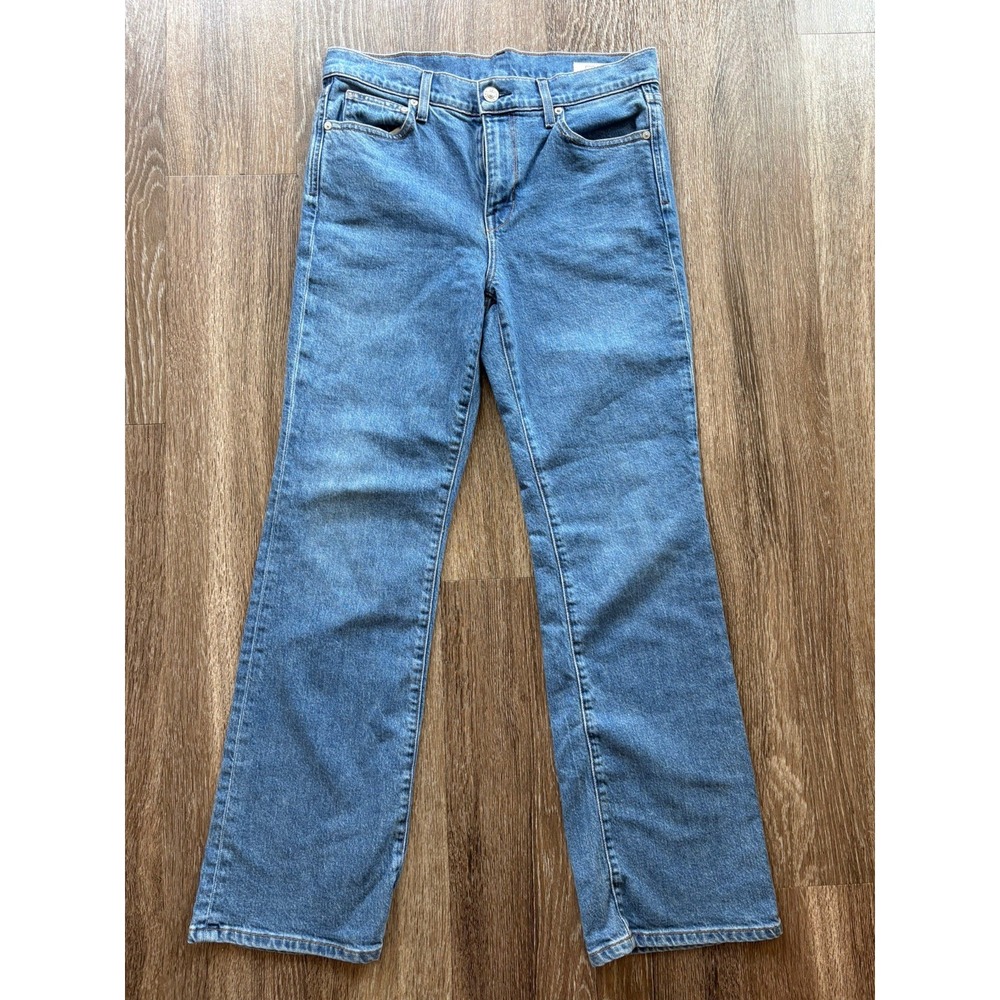 AYR The Sugar High Rise Straight Jeans Womens 29S Light Blue Wash